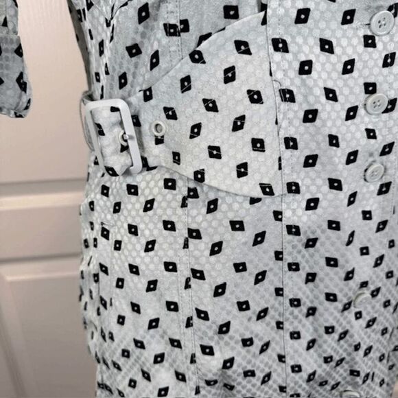 NWT Equipment Femme Absalone Shirt Dress "Sky Gray True Black" Size 2 - Picture 4 of 15